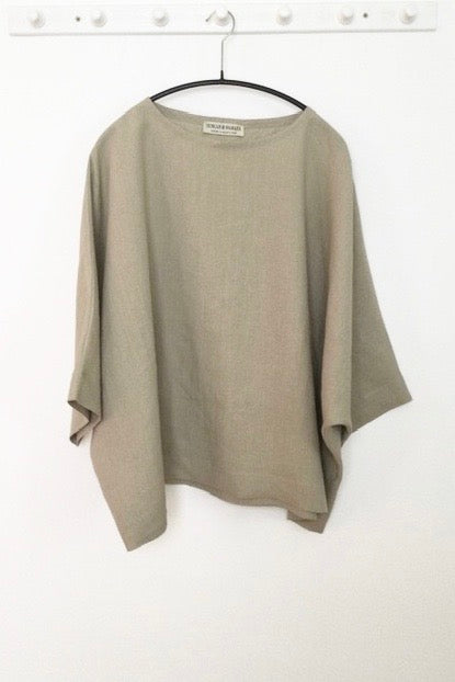 Taupe Linen Top