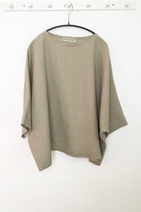 Taupe Linen Top