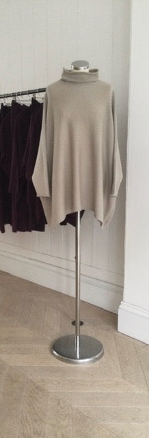 Taupe Soft Collar Jumper