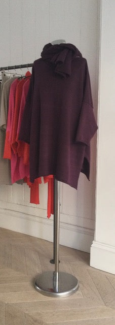 Berry Side Split Tunic