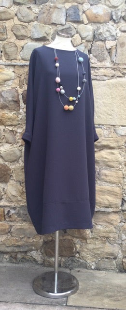 Grey Crepe Dress
