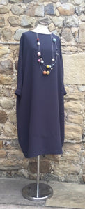 Grey Crepe Dress