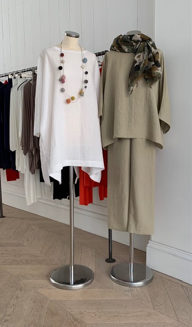Taupe Linen Top
