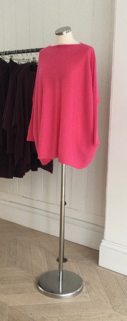 Pink Slash Neck Jumper