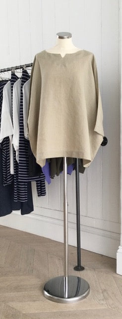 Taupe Linen Top