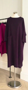 Berry Wool Crepe Dress